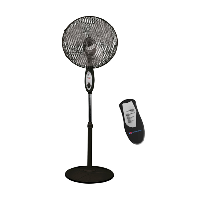 STOJEČI VENTILATOR SOBNI Z DALJINCEM 43cm 40W ČRN Topdom