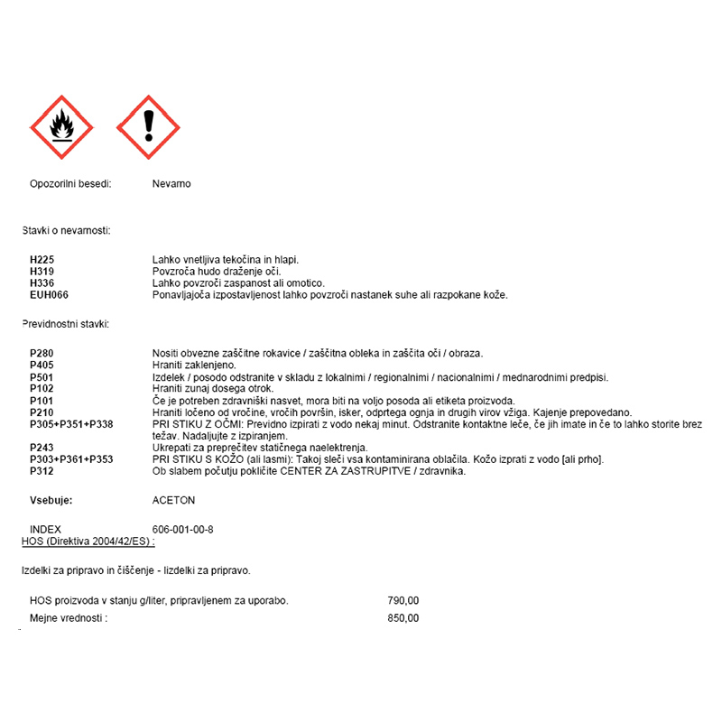 aceton 5l topilo in razmaščevalec