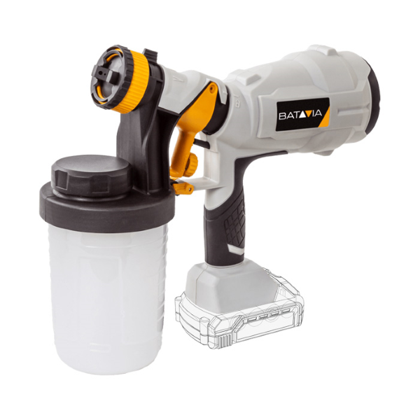 akumulatorska brizgalna pištola za barvanje 900ml batavia 18v
