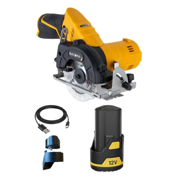 akumulatorska krožna žaga batavia 85mm 12v + bat. 2ah + usb kabel