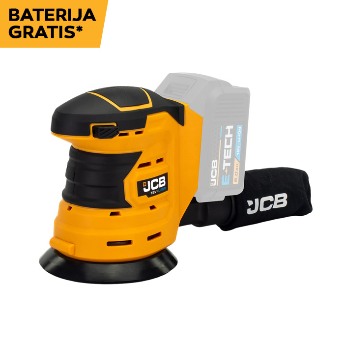 akumulatorski ekscentrični brusilnik fi 125mm 18v, jcb 21-18os-b