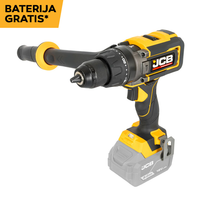 akumulatorski udarni vrtalnik-vijačnik-kladivo, brezkrtačni, 160nm 18v, jcb pro 18pcd-160