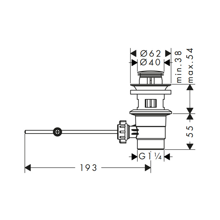 armatura za umivalnik zebris coolstart črna, s sifonom, 72570670, hansgrohe