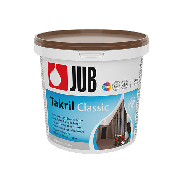 barva za beton takril temno rjava 0,75l, jub