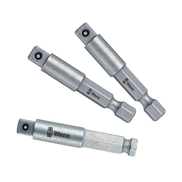 bit adapterji za nasadne ključe 1/4" 3/8" 1/2" wera 870/4/7, 3-delni set