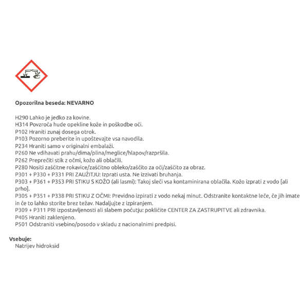 čistilo za odtoke cevosan extra 1l