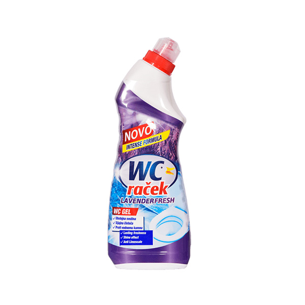 čistilo za školjko wc raček gel lavender fresh 750ml