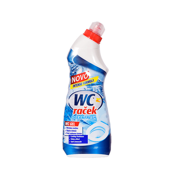 čistilo za školjko wc raček gel ocean fresh 750ml