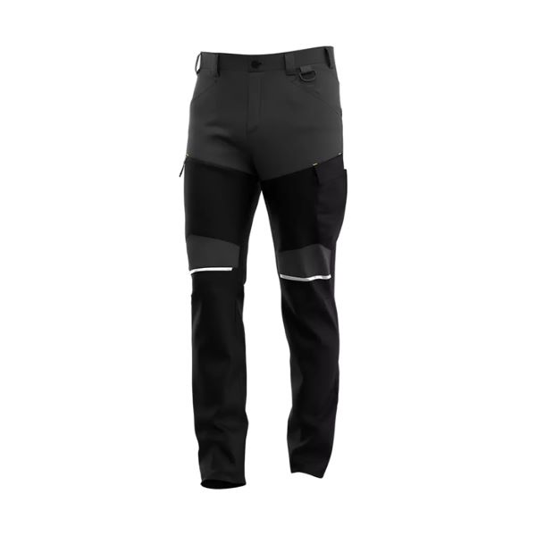 delovne hlače do pasu oak št.48 temno sivo-črne, safety jogger