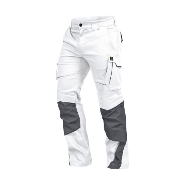 delovne hlače do pasu št.48 belo-sive, flexline