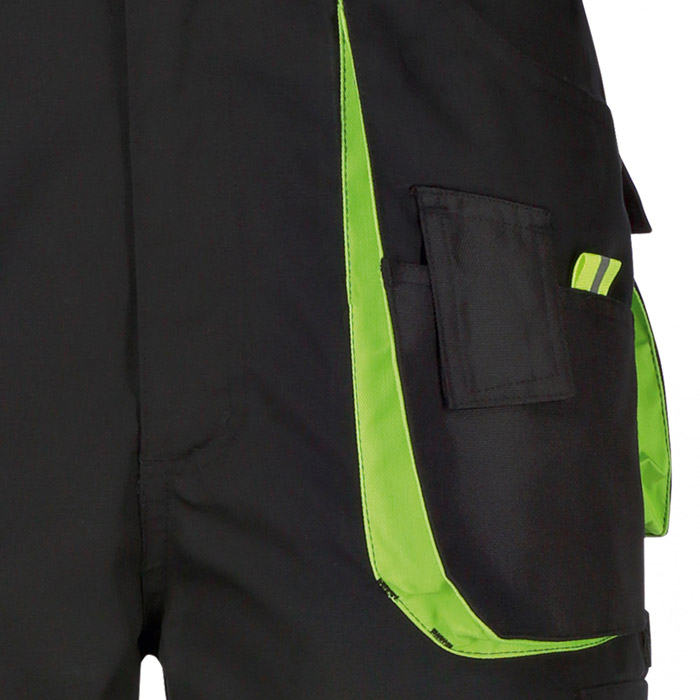 delovne hlače do pasu št.48 črno-zelene, triuso