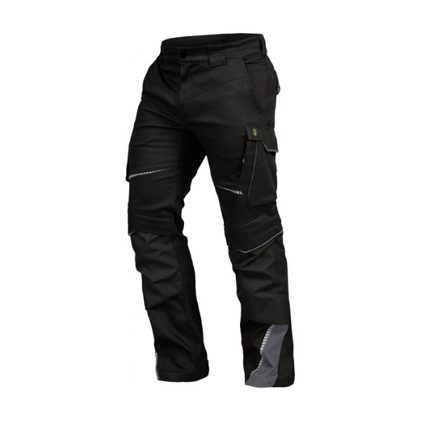 delovne hlače do pasu št.50 črno-sive, flexline