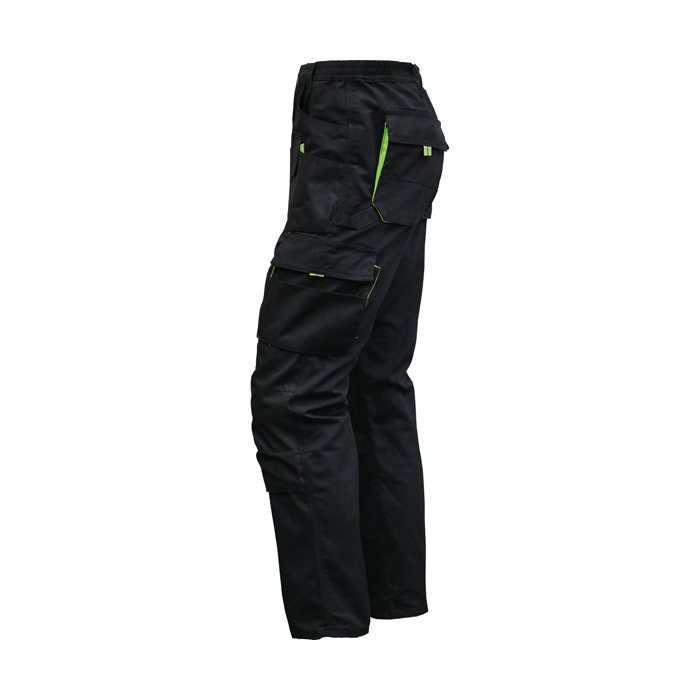 delovne hlače do pasu št.50 črno-zelene, triuso