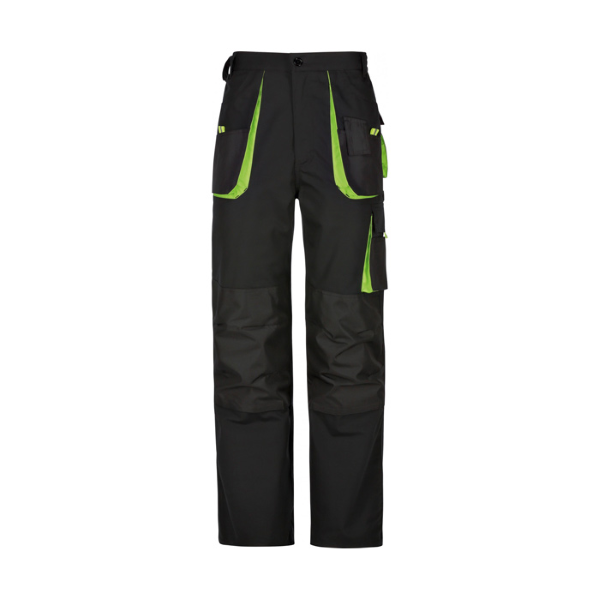 delovne hlače do pasu št.50 črno-zelene, triuso