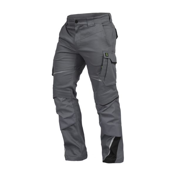 delovne hlače do pasu št.50 sivo-črne, flexline