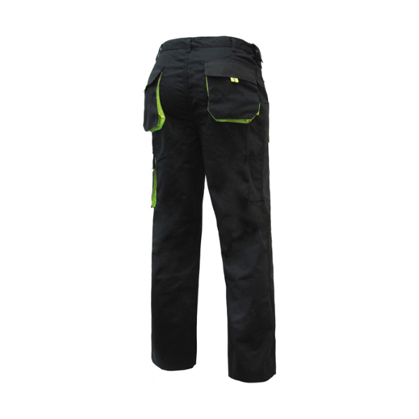 delovne hlače do pasu št.52 črno-zelene, triuso