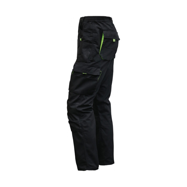 delovne hlače do pasu št.54 črno-zelene, triuso