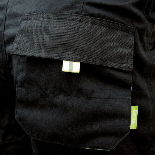 delovne hlače do pasu št.56 črno-zelene, triuso