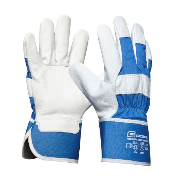 delovne rokavice usnjene premium blue thermo št.10 gebol