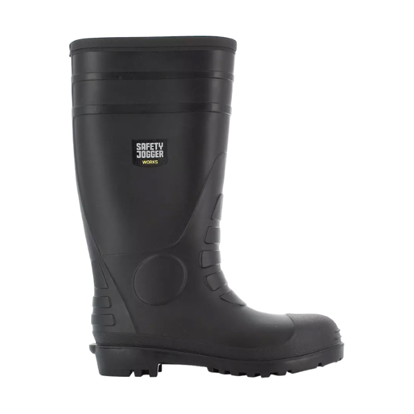 delovni škornji visoki hercules, pvc s5 sra št.44 črni, safety jogger