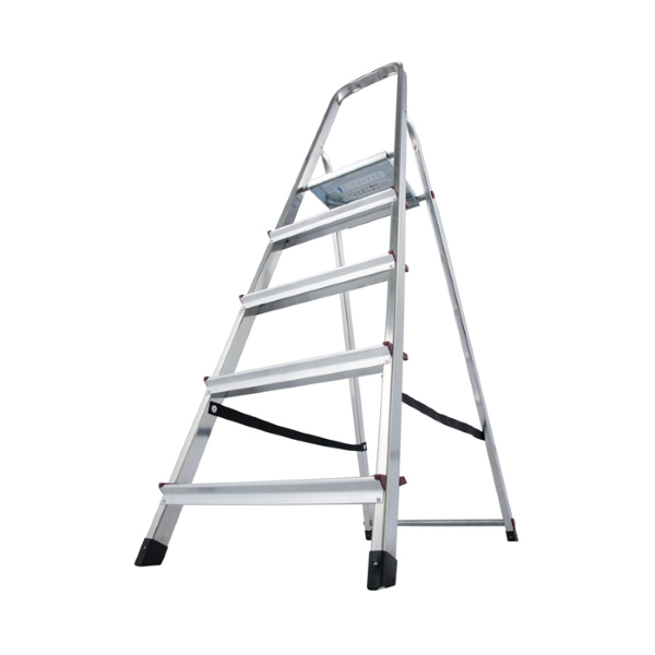 dvodelna alu hišna lestev, 5 stopnic, krause