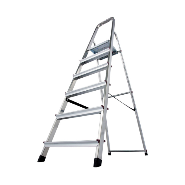 dvodelna alu hišna lestev, 6 stopnic, krause