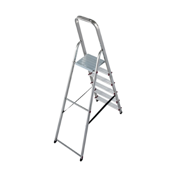 dvodelna alu hišna lestev, 6 stopnic, krause