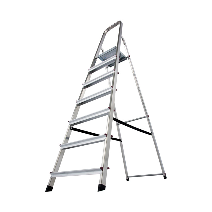 dvodelna alu hišna lestev, 7 stopnic, krause