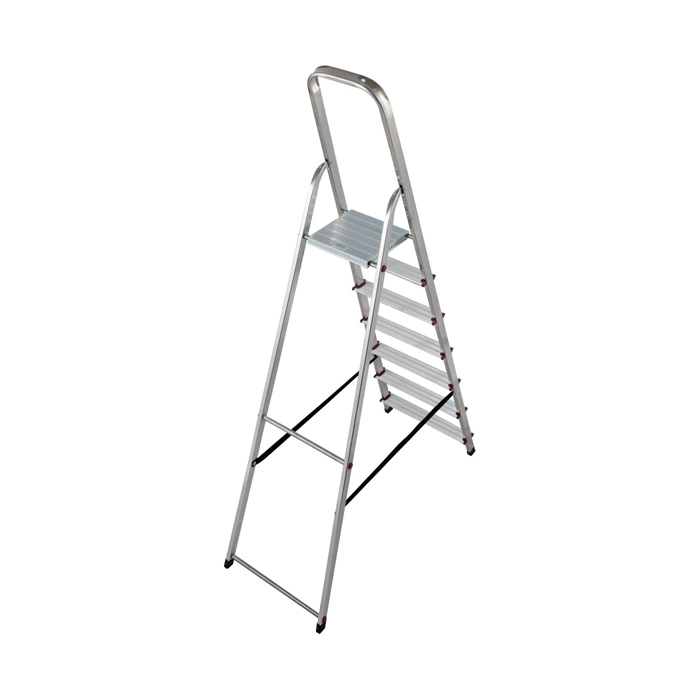 dvodelna alu hišna lestev, 7 stopnic, krause
