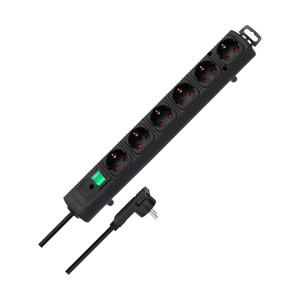 el. podaljšek s stikalom comfort 5x šuko 2m h05vv-f 3x1,5mm črn el. podaljšek s stikalom comfort 5x šuko 2m h05vv-f 3x1,5mm črn