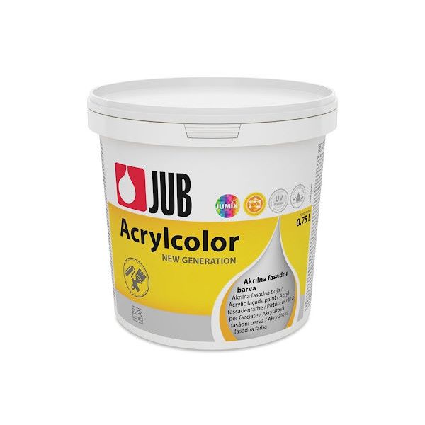 fasadna barva acrylcolor bela 0,75l, jub