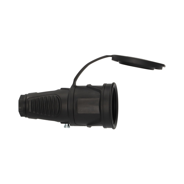gumi vtičnica/spojka za kabel, 16a ip54 tip f, s pokrovom