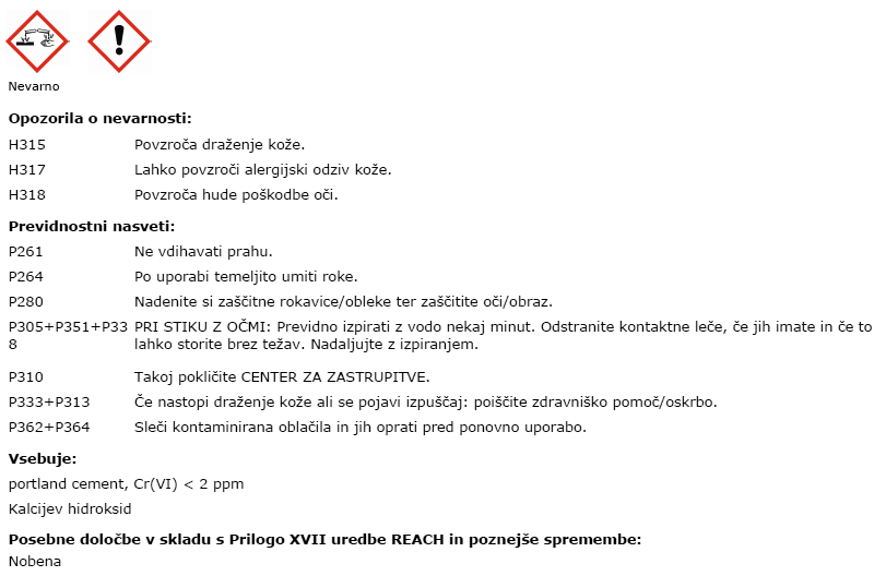 hitrovezna malta za pritrditve in vgradnjo lampocem 5kg mapei