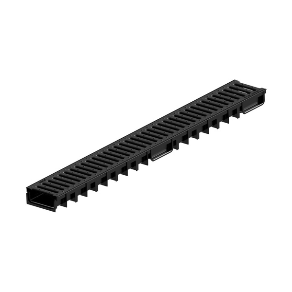 kanaleta z ltž rešetko b125 125x50x1000mm aco h50, črna kanaleta z ltž rešetko b125 125x50x1000mm aco h50, črna