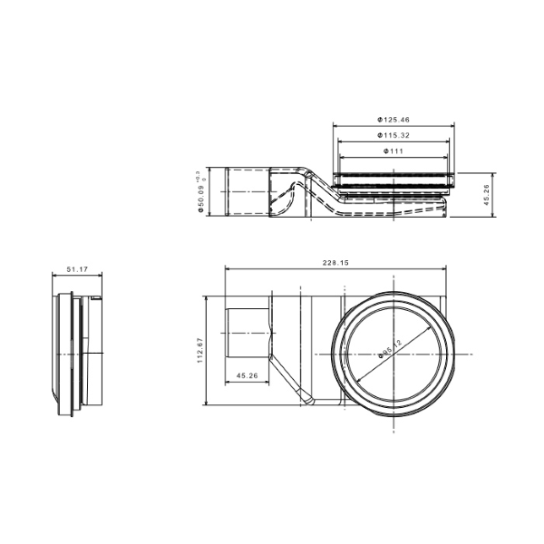 kanaleta za tuš inox 65cm confluo premium line