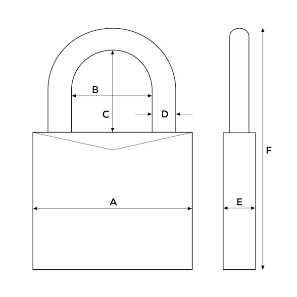 ključavnica obešanka abus titalium 727/40 40mm 2-delni set