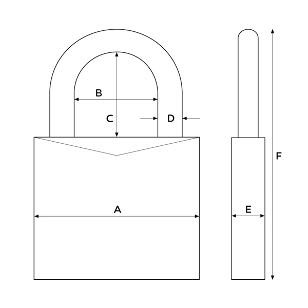 ključavnica obešanka abus titalium 727/40 40mm 3-delni set