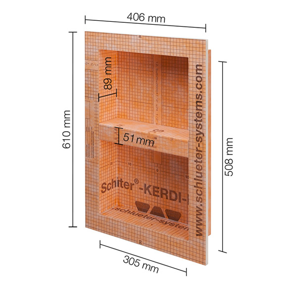 kopalniška niša 305x508x89mm vodoodporna, schlüter