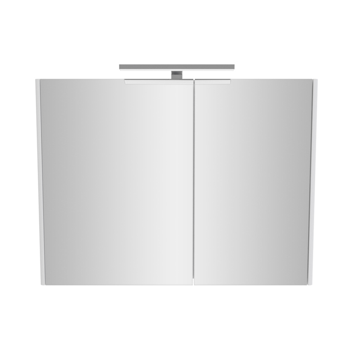 kopalniška omarica z ogledalom linea bela 80cm