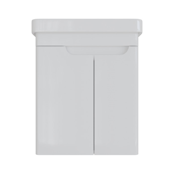 kopalniška omarica z umivalnikom linea elegant bela 50cm