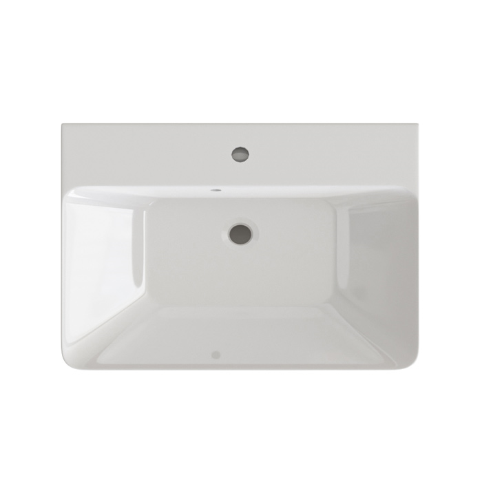 kopalniška omarica z umivalnikom linea slim bela 55cm