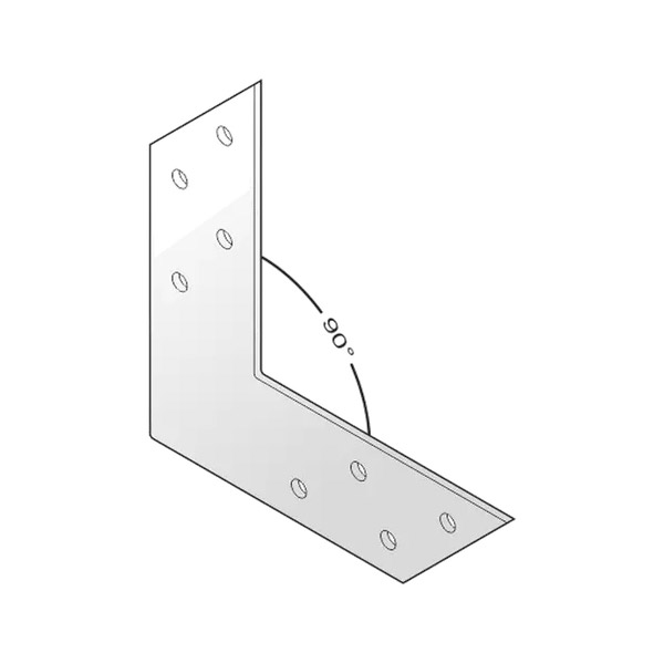 kotna vezna ploščica 120x120x35mm perforirana pocinkana