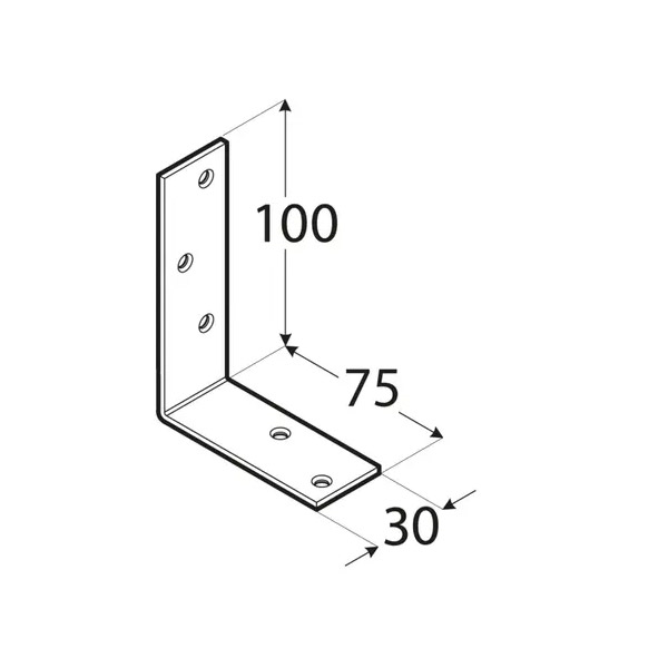 kotni veznik 100x75x30mm konstrukcijski rumeno cinkan