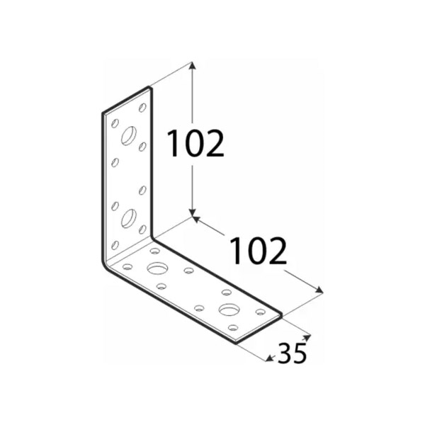 kotni veznik 102x102x35mm pocinkan