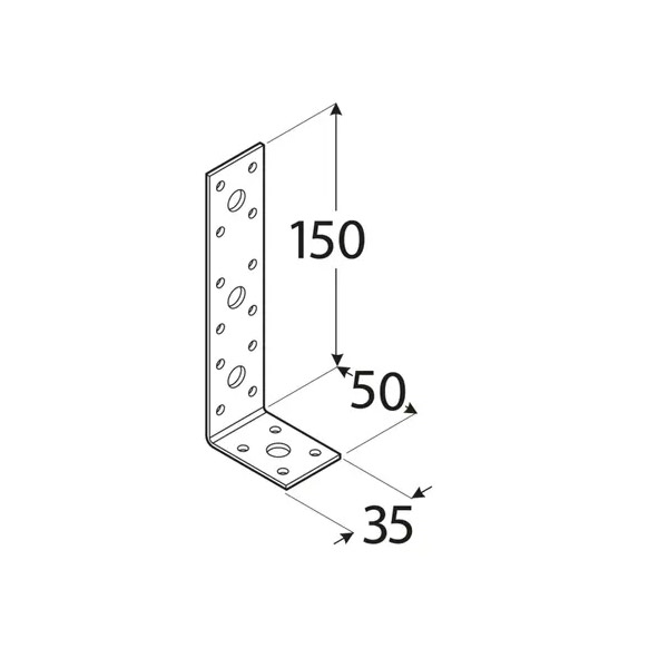 kotni veznik 50x150x35mm pocinkan