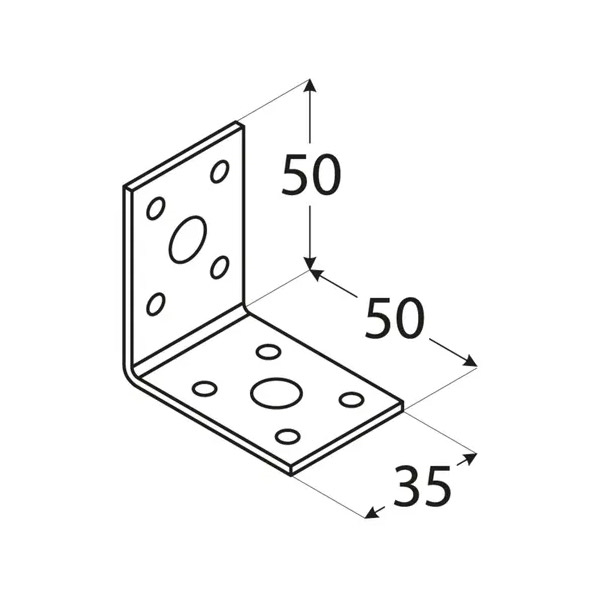 kotni veznik 50x50x35mm pocinkan