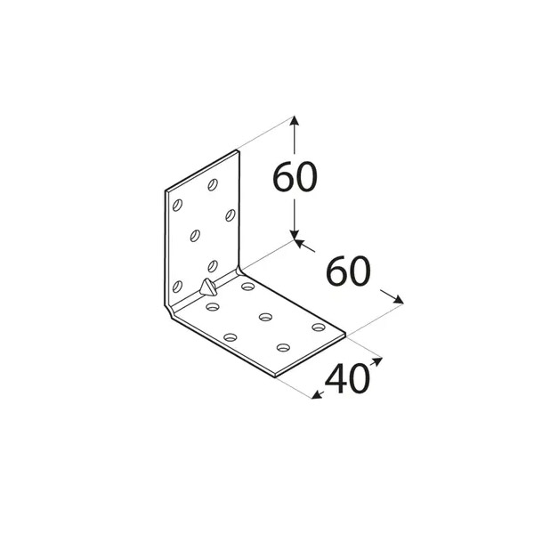 kotni veznik 60x60x40mm ojačan pocinkan