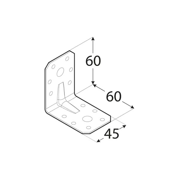 kotni veznik 60x60x45mm ojačan pocinkan