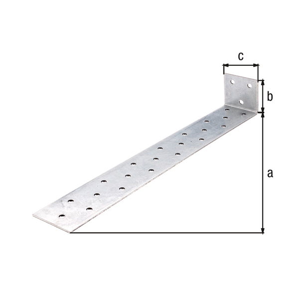 kotnik perforiran 285x40x40mm za sidranje, pocinkan