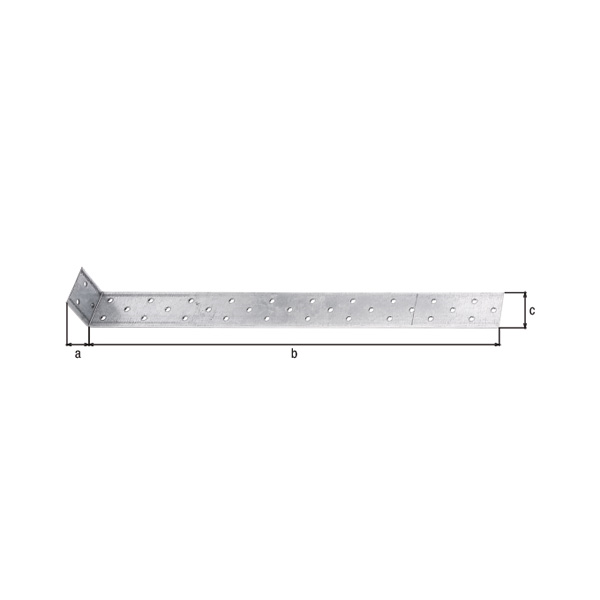 kotnik perforiran 400x40x40mm za sidranje, pocinkan